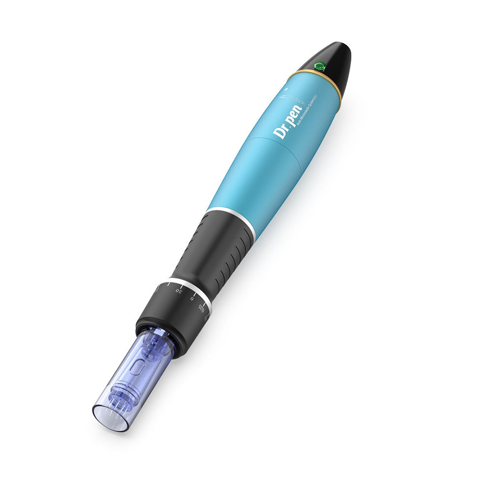 Dr. Pen A1 modré microneedling-pero s náplňou s ihlou, ergonomické mikroihlové zariadenie pre profesionálnu starostlivosť o pleť.