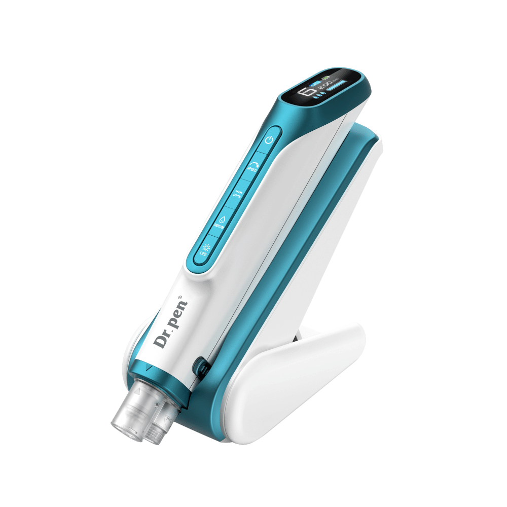 Dr. Pen H6 microneedlingové pero umiestnené v príslušnom stojane.