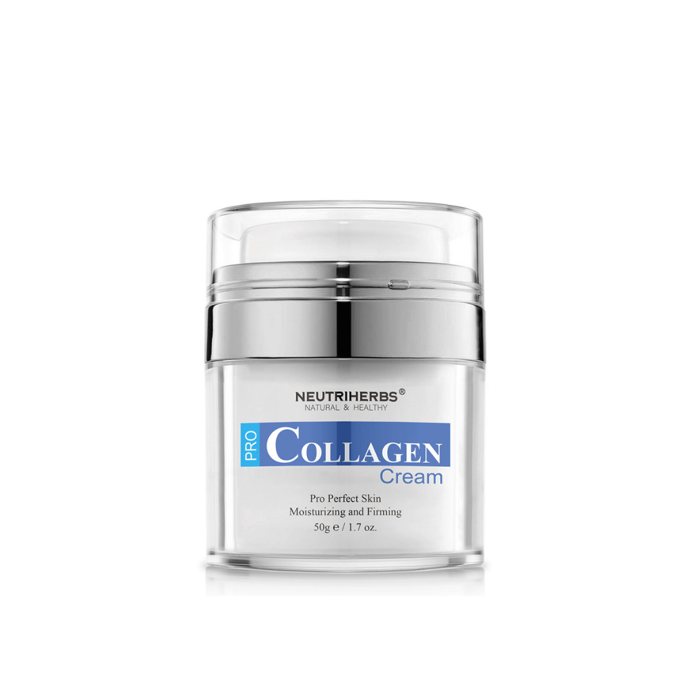 Neutriherbs Pro Collagen Cream 50 g v elegantnom tégliku. Hydratačný a spevňujúci pleťový krém, ktorý bol vyvinutý na zlepšenie elasticity pokožky, poskytovanie dlhodobej hydratácie a podporu pevnejšej pleti s jemným a pružným pocitom.